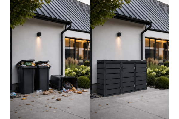ZABUDOWA ŚMIETNIKOWA 3x120L kolor GRAFIT